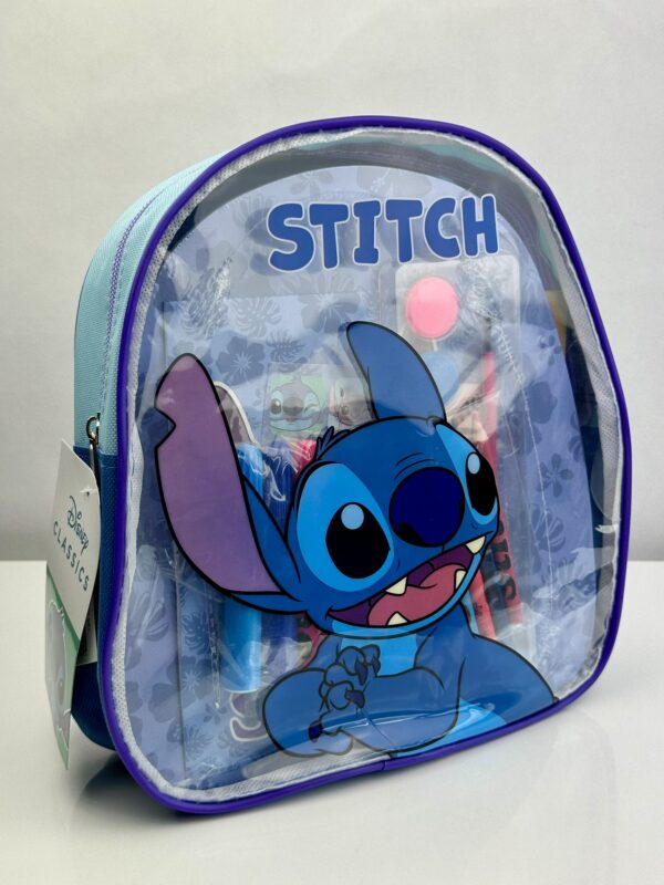 Mochila + Set de Papelaria Stitch